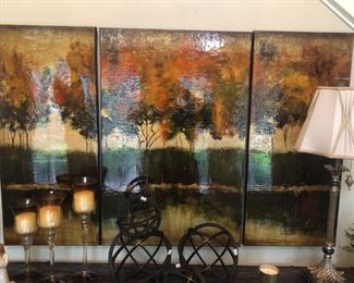 Beautiful "Triptych" painting (3-panel artwork)