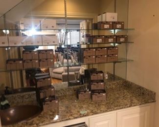 Numerous boxes of "F___ Your Feelings" glasses