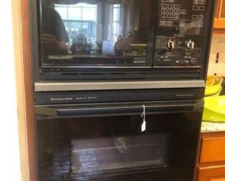 KitchenAide built-in microwave/convection oven and conventional oven