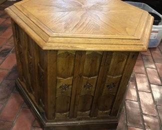 hexagon end table