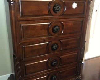 In the master bedroom - this handsome bedroom outfit