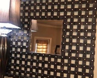 lattice wall mirror