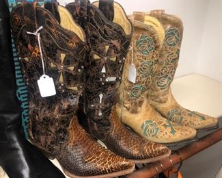 Ladies designer western boots by Corral, size 6 1/2 & 7 - with boxes