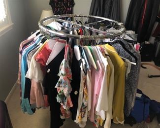 Another large rack of clothing upstairs