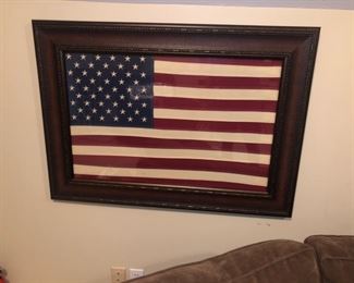 Framed US flag