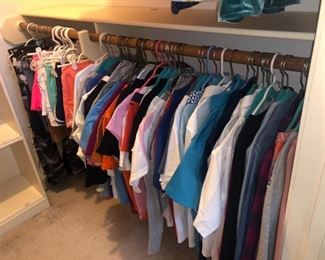 Closet of kids clothes