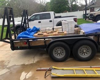 And this huge car / heavy equipment trailer is for sale!