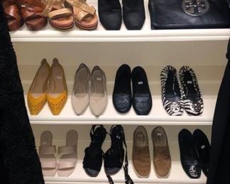 Ladies size 6 1/2 shoes by Tory Burch, Rothy's, Franco Sarto, Ugs, and others
