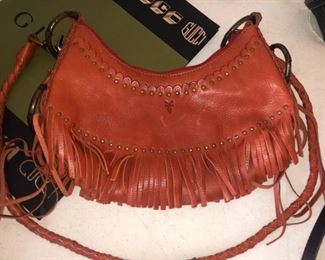Gorgeous "Frye" fringed leather purse