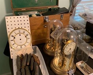 Clocks and clock parts 