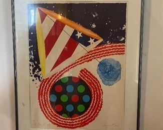Print James Rosenquist 1933 - 2017 "A Free For All" low numbered print 35/175