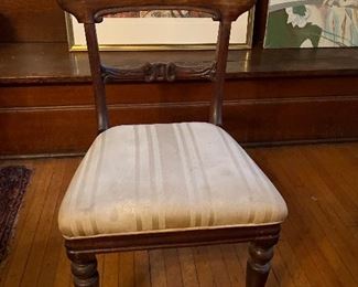 one of a set of six late 19 th century chairs very sturdy ….. will last a couple hundred more years