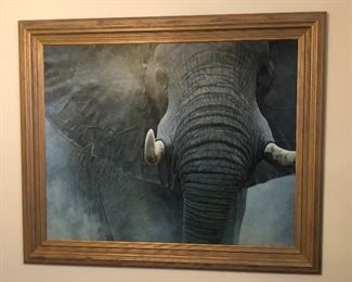 “The Power of One” elephant print by John Banovich (it's big - framed size 44” x 53”)