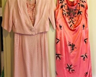 More vintage dresses - left one is by Lou-Ette California, right is beaded satin