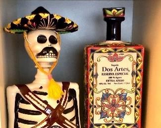 EMPTY tequila bottles - Añejo Skelly & Dos Artes