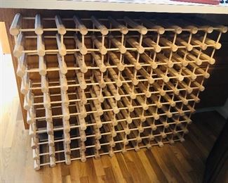 J.K. Adams wooden wine rack #2 - holds 99 bottles (46”L, 38”H, 11”D)