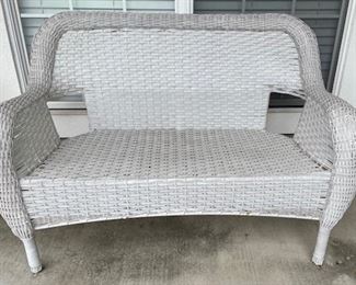 woven patio set couch