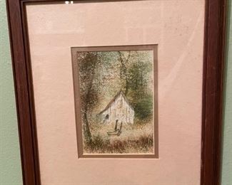 Herman Ferrell barn watercolor