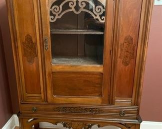 vintage china cabinet full front
