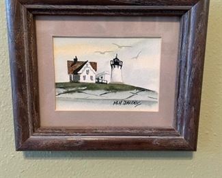 MH Jacobs lighthouse watercolor
