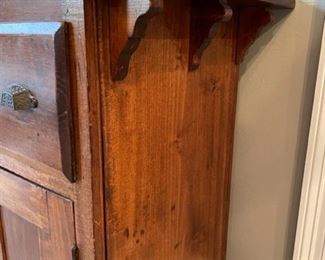 antique jelly cabinet detail