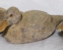 3 - Lot of 3 carved wood ducks - 10.5 x 5
