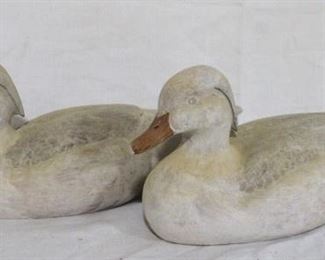 4 - Lot of 2 carved wooden ducks - 14 x 7
