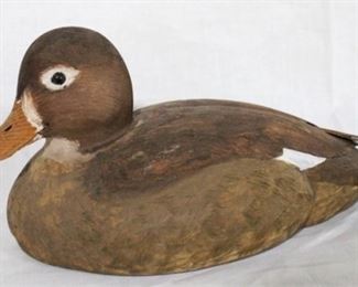 24 - Painted & carved wood duck - 11 x 6
