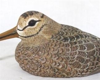 38 - Painted & carved wooden bird - 11 x 5
