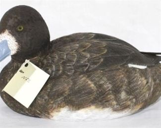 39 - Scaup Hen painted & carved wood duck McDowell's 1982 personal collection, originally not for sale 13 x 7
