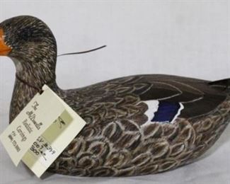 43 - Mallard Hen miniature, carved & painted McDowell's 2006 original price $300 10 x 5
