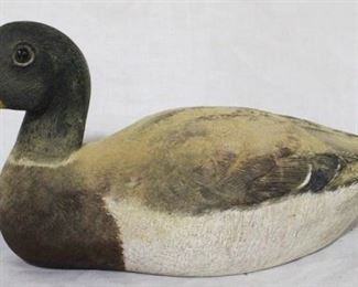 54 - Painted & carved wood duck unsigned McDowell's 13 x 6
