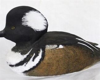55 - Painted & carved wood duck, McDowell's 1980 14 x 8
