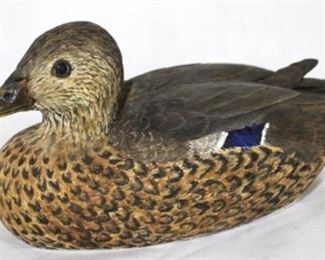 59 - Painted & carved wood duck, McDowell's 1983 8 x 4

