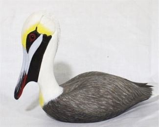 68 - Painted & carved wood duck, McDowell's dated 1997 10 x 7
