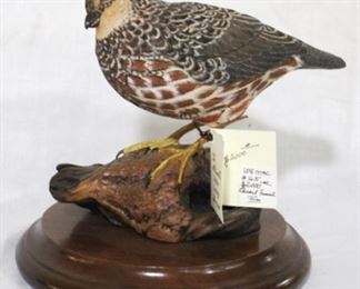 74 - Bobwhite Quail Female painted wood McDowell's 1985 original price $2000 8 x 9
