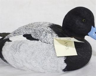 78 - Scaup Drake painted wood duck McDowell's 1982 owner collection, originally not for sale 12 x 7
