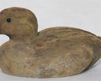 82 - Carved wood duck, unsigned McDowell's 10 x 5
