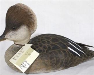 90 - Hooded Merganser Hen 3/4 size wood duck McDowell's 1992 original price $800 11 x 7
