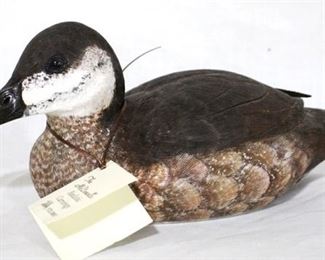 97 - Ruddy Duck Hen hand painted wood duck McDowell's 2006 original price $455 10.5 x 4.5
