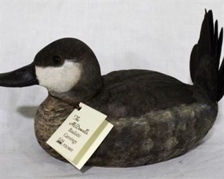 107 - Ruddy Duck Hen painted wood Duck McDowell's 1979 owner collection, originally not for sale 9.5 x 7
