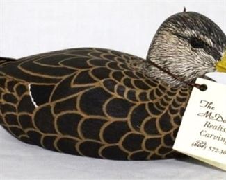 112 - Black Duck Drake miniature hand painted McDowell's 1997 9 x 4
