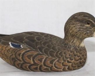 118 - Painted & carved wood duck - 8 x 4 McDowell's 1983

