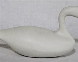126 - Carved & painted wood swan signed dated 1982
