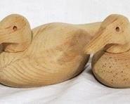 153 - Lot of 4 wood blank ducks 9 x 4

