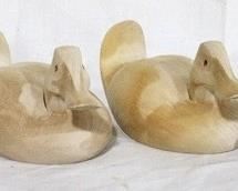 159 - Lot of 4 wood blank ducks 9 x 5

