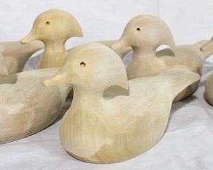 160 - Lot of 6 wood blank ducks 9 x 5

