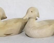 161 - Lot of 4 wood blank ducks 8 x 5
