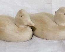 179 - Lot of 4 wood carved ducks -8 x 4

