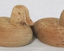180 - Lot of 2 wood blank ducks 8 x 4
